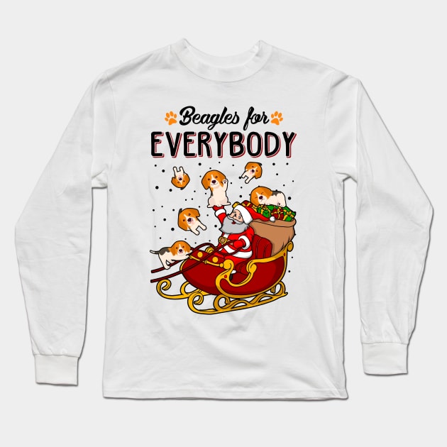 Beagles Christmas Long Sleeve T-Shirt by KsuAnn